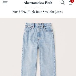 Abercrombie 90s ultra high rise straight leg jeans